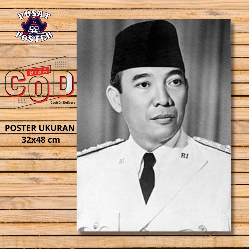 Jual POSTER PRESIDEN IR SOEKARNO - FOTO SUKARNO - POSTER DINDING