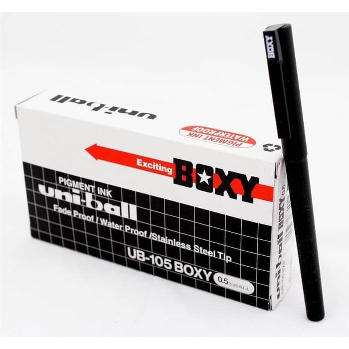 Jual Pen / Pulpen Boxy UNIBALL Hitam | Shopee Indonesia