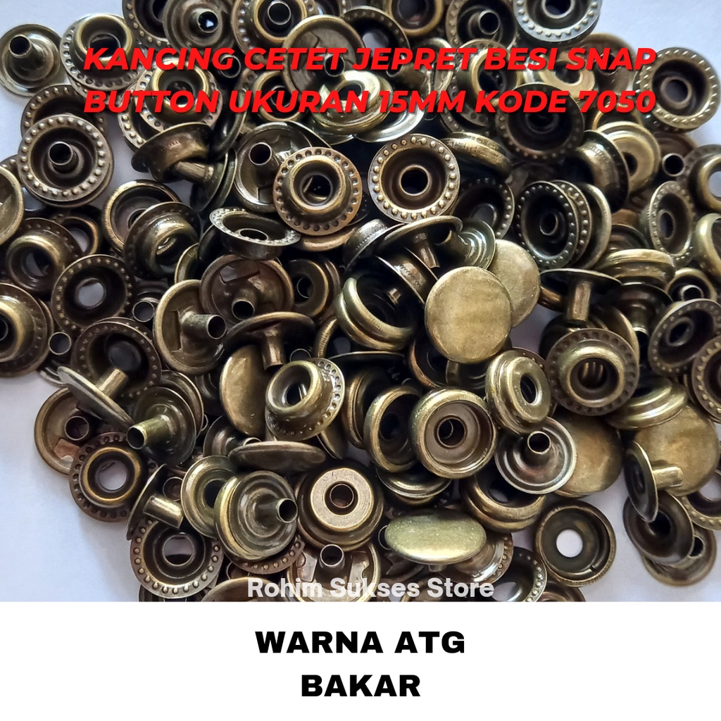 Jual Kancing Cetet Jepret Knop Snap Button Besi 7050 15mm GROSSAN -ATG ...