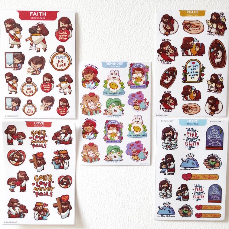 Jual DoubleNat Bundle Christian Sticker - Rohani Kristen Planner ...