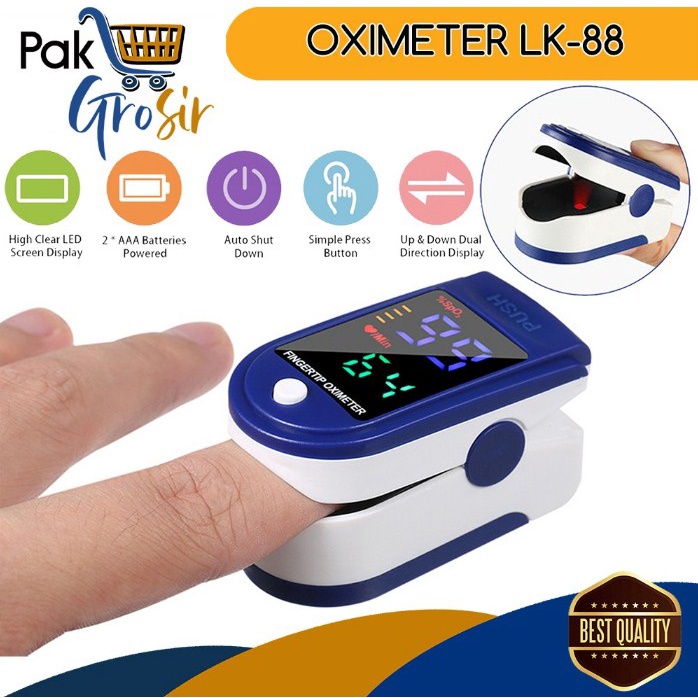 Jual Fingertip Pulse Oximeter SpO2 LCD Full Colour LK88 Alat Ukur Kadar ...