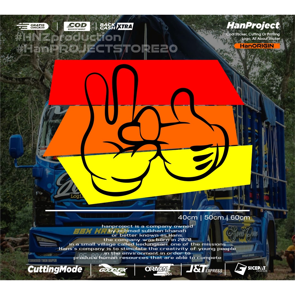 Jual STICKER CUTTING KACA MOBIL TRUK DAN PICK UP TERBARU GAMBAR TANGAN ...