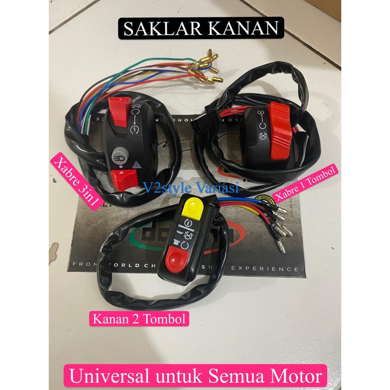 Jual Saklar Kanan Domino Starter Dim Hazard Engine On Cut Off Xabre Aerox Xride Fino Soul Freego