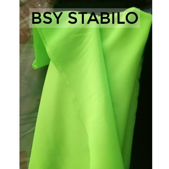 Jual BAHAN KAIN BSY POLOS WARNA STABILO HIJAU KUNING ORANGE / BAHAN
