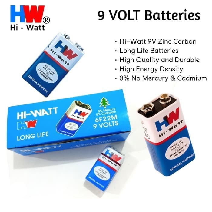 Jual Baterai V Battery Volt Baterai Kotak Merk Hw Hi Watt