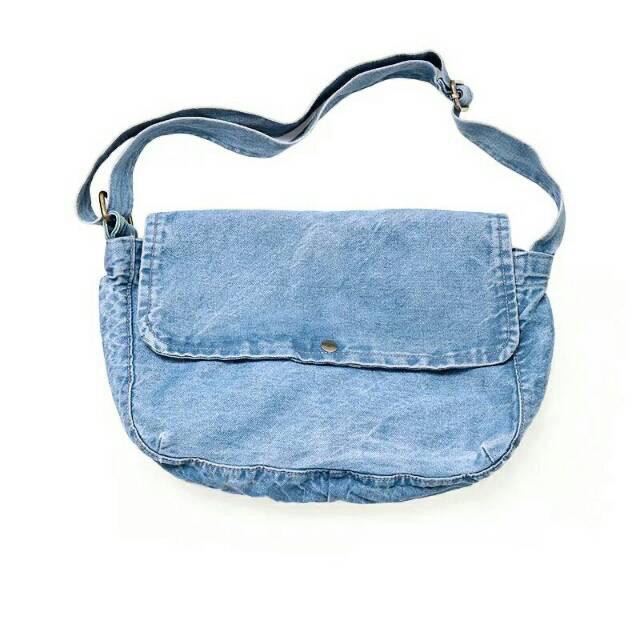 TAS DENIM SLINGBAG UNISEX PRIA WANITA/ TAS SELEMPANG POSTMAN UNISEX JEANS  VINTAGE ORIGINAL