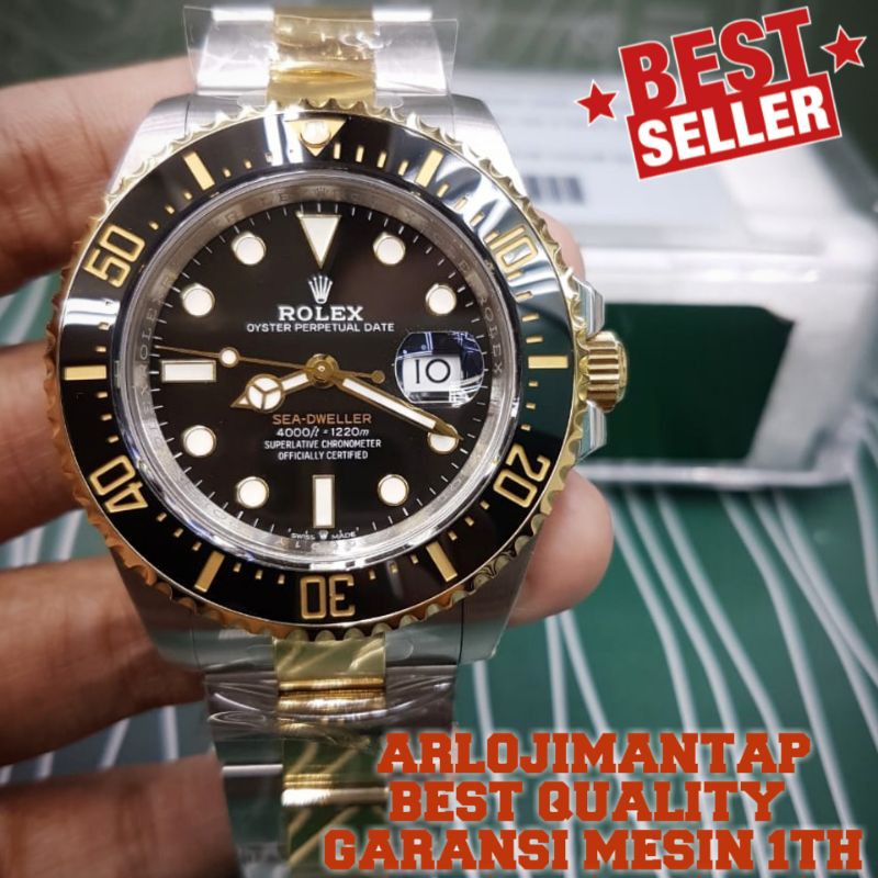 Jual ROLEX SEA DWELLER COMBI GOLD BLACK DIAL ARF FACTORY ULTIMATE