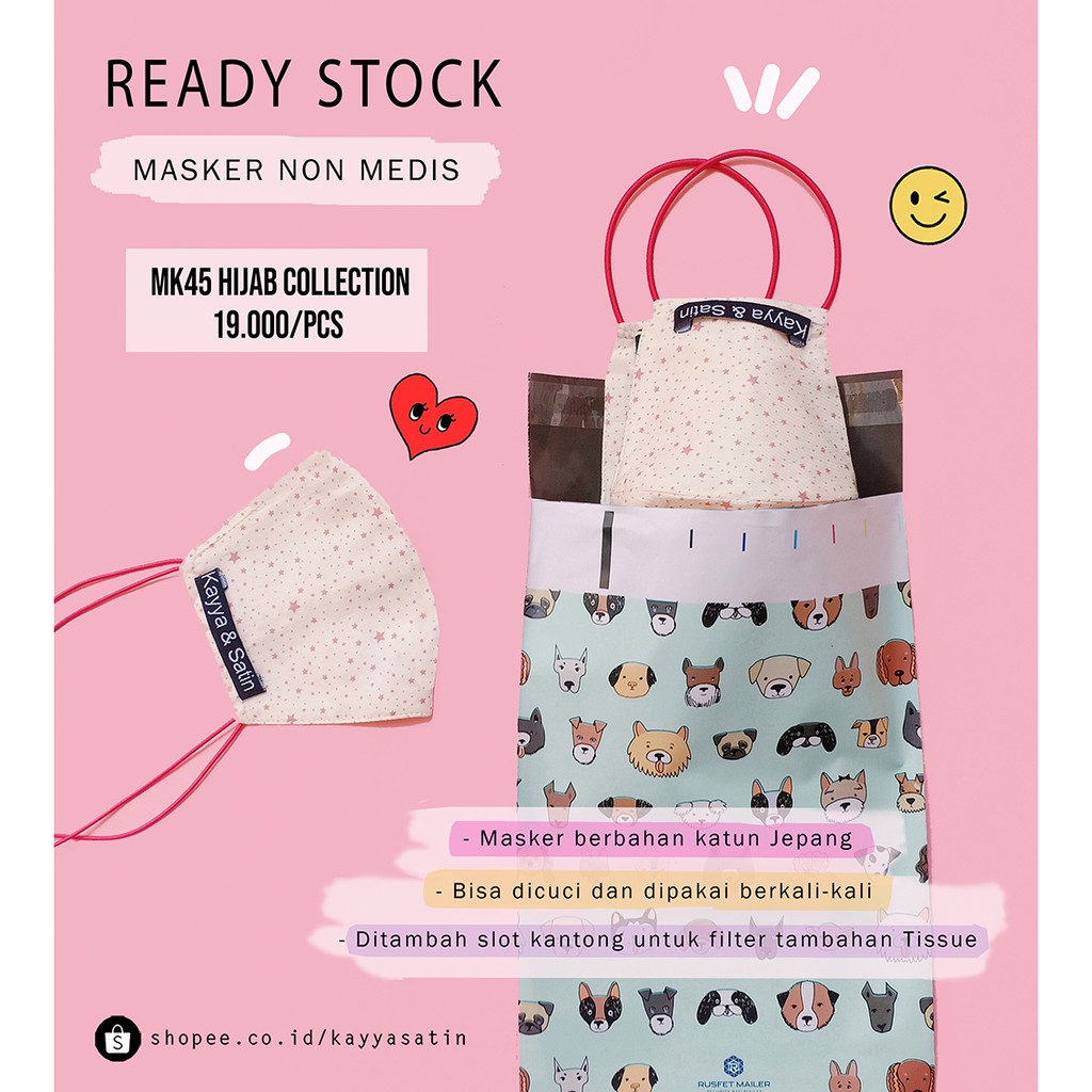 Jual MASKER KAIN KODE (MK45 COLLECTION) | Shopee Indonesia