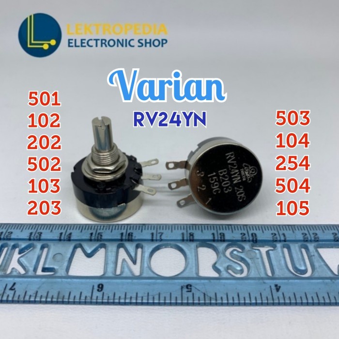 Jual Potensio RV24YN20S 500ohm B501 500 ohm RV24YN 20S 1watt 1w ...