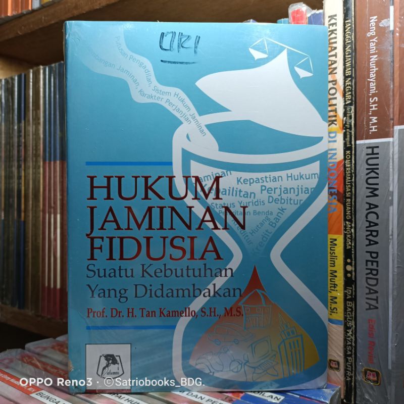 Jual Buku Ori Hukum Jaminan Fidusia Prof Dr H Tan Kamello Sh