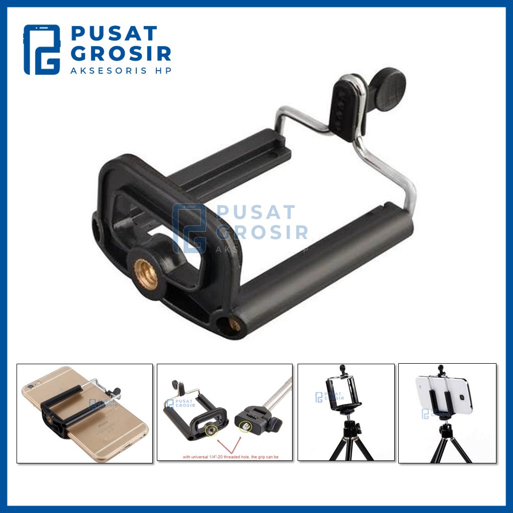 Jual Phone Holder U Pelengkap Tripod Tripot Untuk Penjepit Hp Stand ...