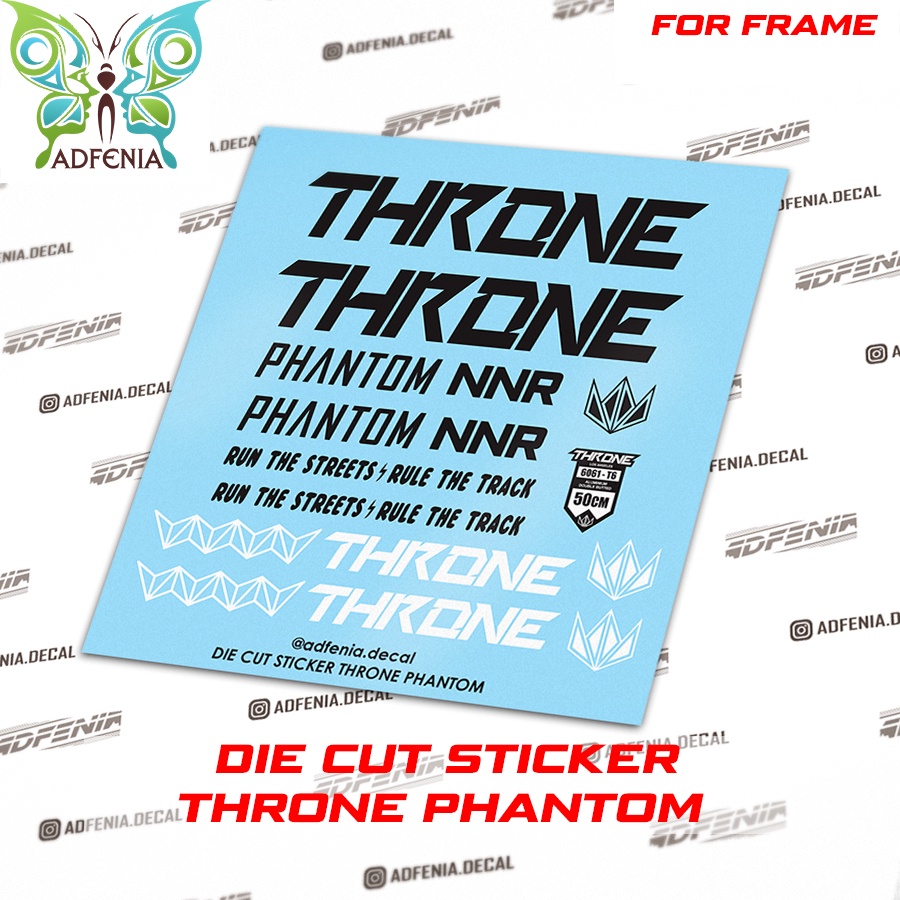 Jual Stiker Decal Throne Phantom Track Bike Road Bike Die Cut | Shopee ...