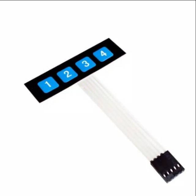 Jual keypad membrane 1x4 4 channel membran 4x1 key matrix 1*4 4*1 ...
