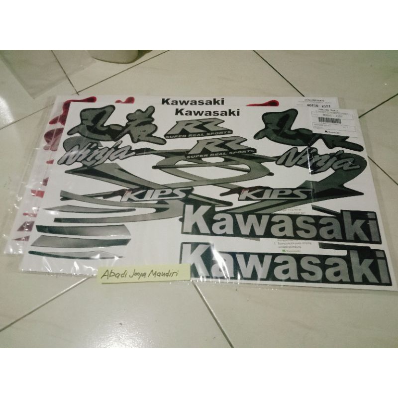 Jual Striping Lis Stiker Asli Kawasaki Ninja RR Hitam 2010 2011 Hitam ...