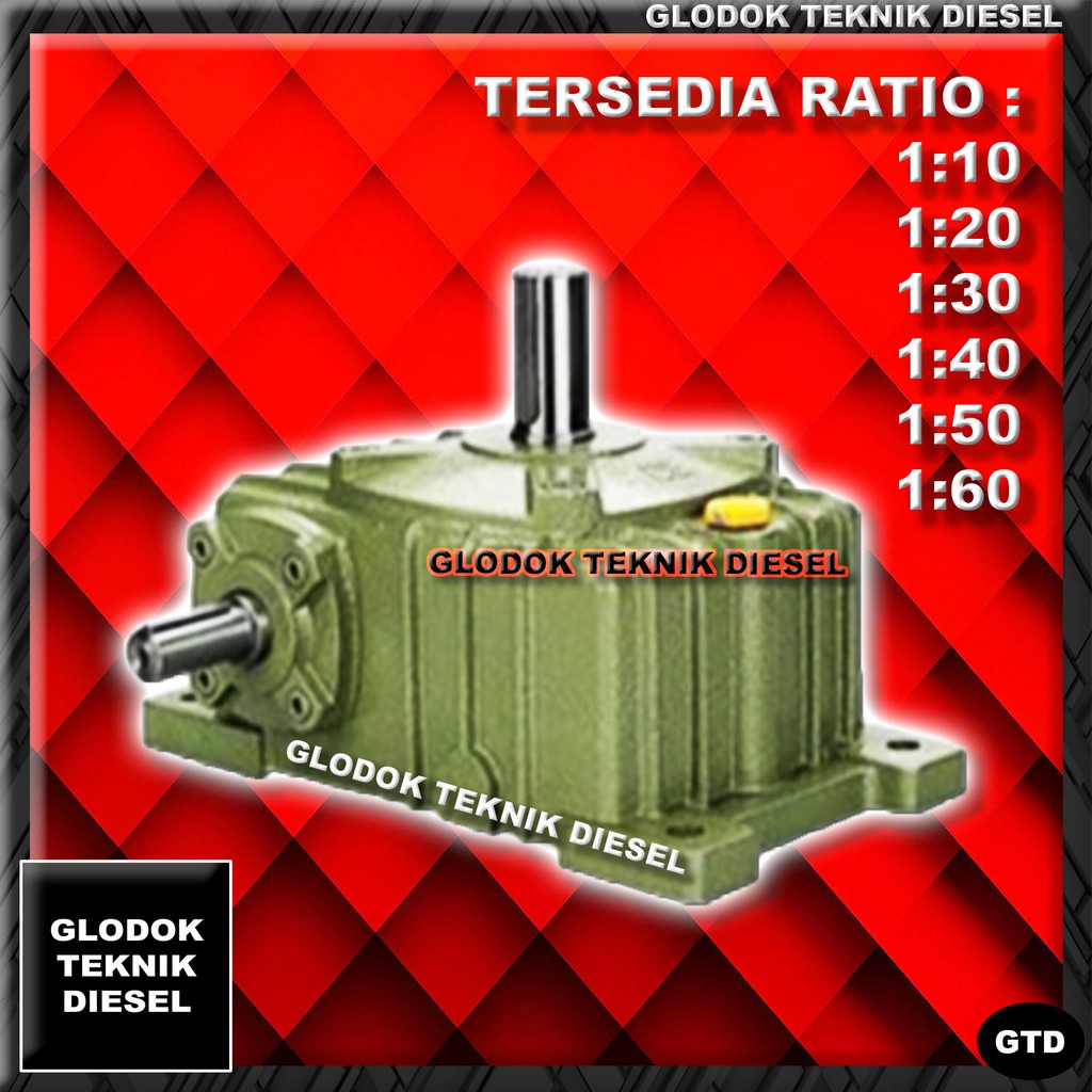 Jual MESIN GEARBOX WPO 60 Ratio 110 160 SPEED REDUCER GEAR BOX WPO
