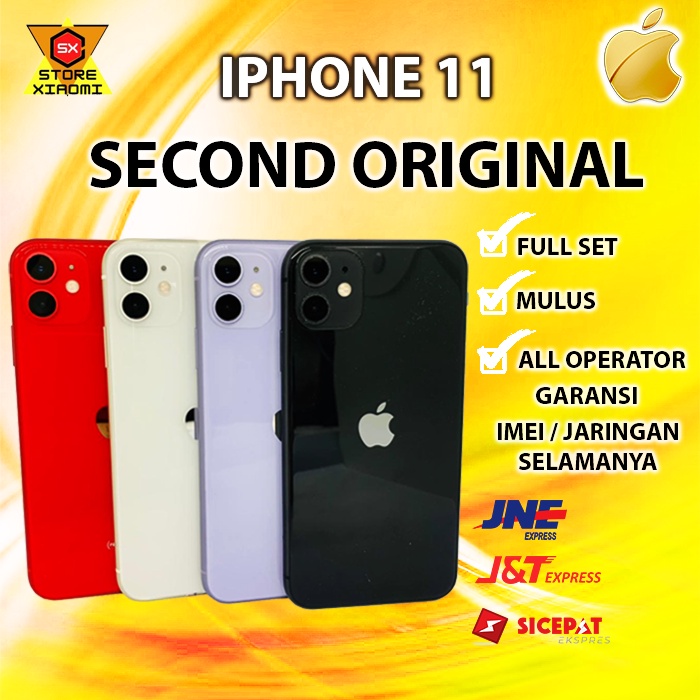 Jual Apple IPhone 11 64gb 128gb 256gb Second Fullset Ex Internal 100% ...