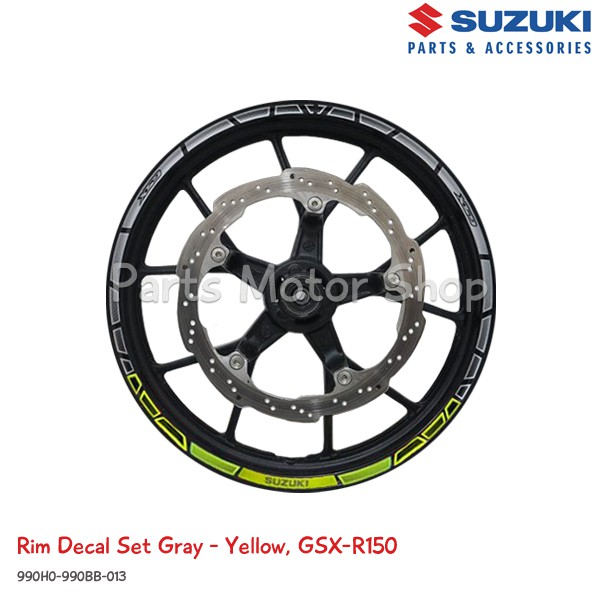 Jual Stiker Velg Grey Yellow Original Suzuki GSX-R150 & GSX-S150 ...