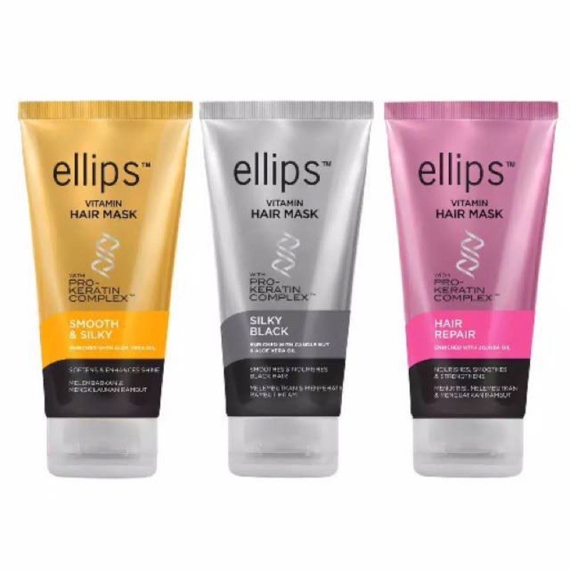 Jual Ellips Vitamin Hair Mask With Pro Keratin Complex 120gr | Shopee ...