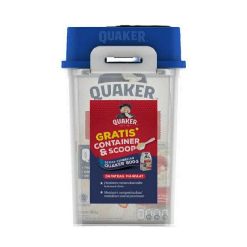 Jual quaker 800gr free container dan scoop | Shopee Indonesia