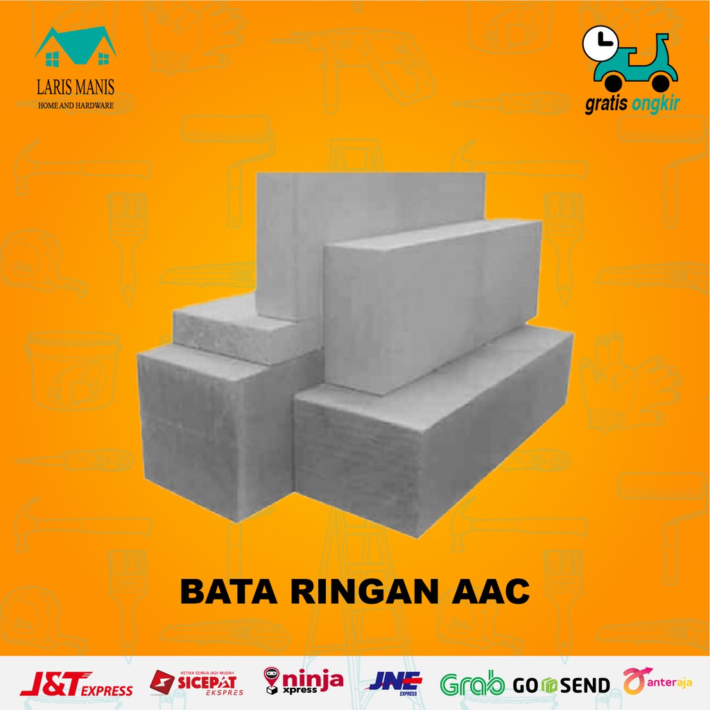 Jual BATA RINGAN AAC HEBEL AAC Autoclaved Aerated Concrete 7,5 cm dan