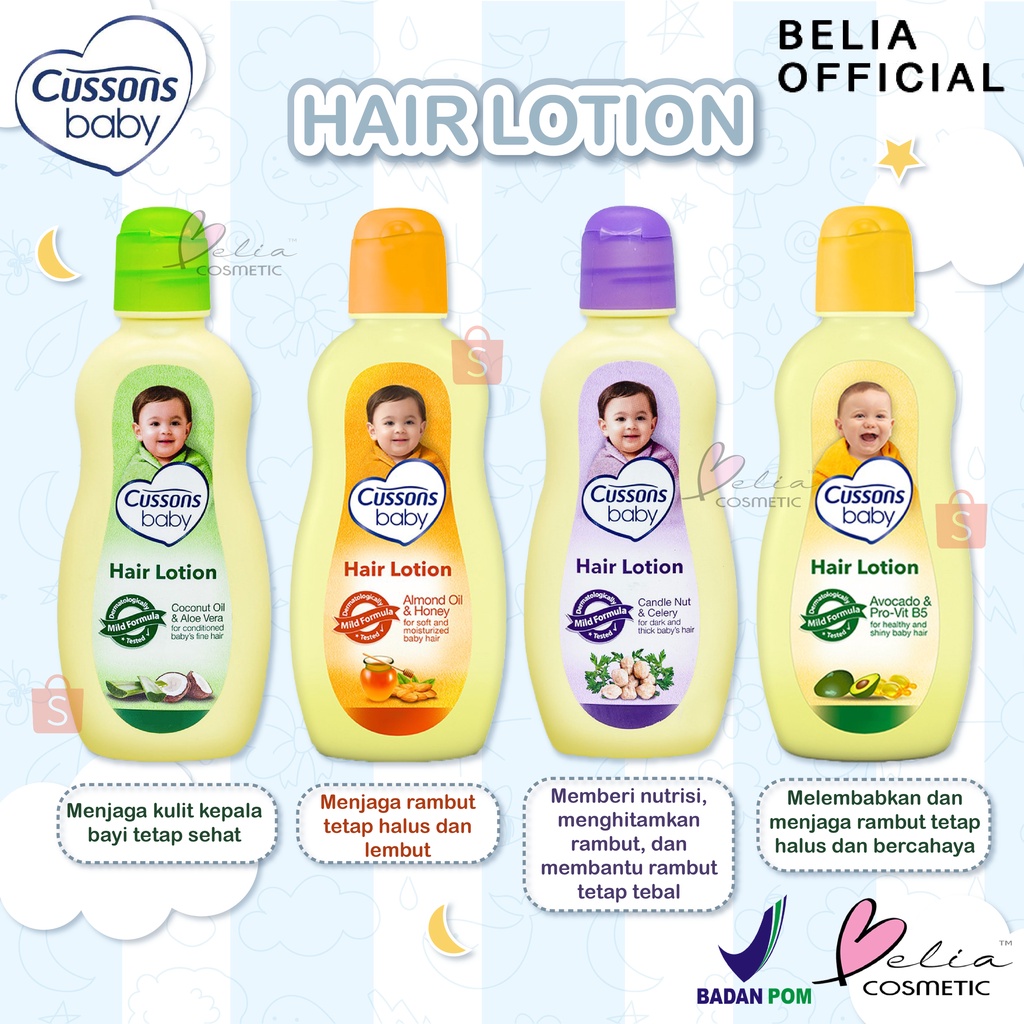 Jual BELIA CUSSONS Baby Hair Lotion | Lotion Rambut Bayi | Minyak ...