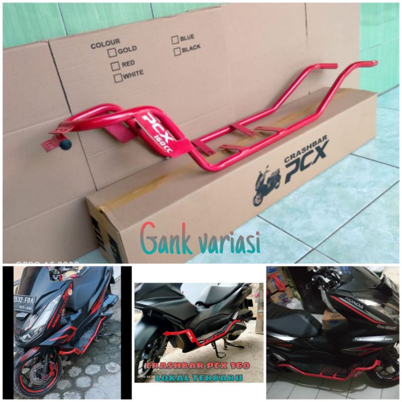 Jual crashbar honda pcx 160 lokal type abs, cbs, pengaman body pcx 160