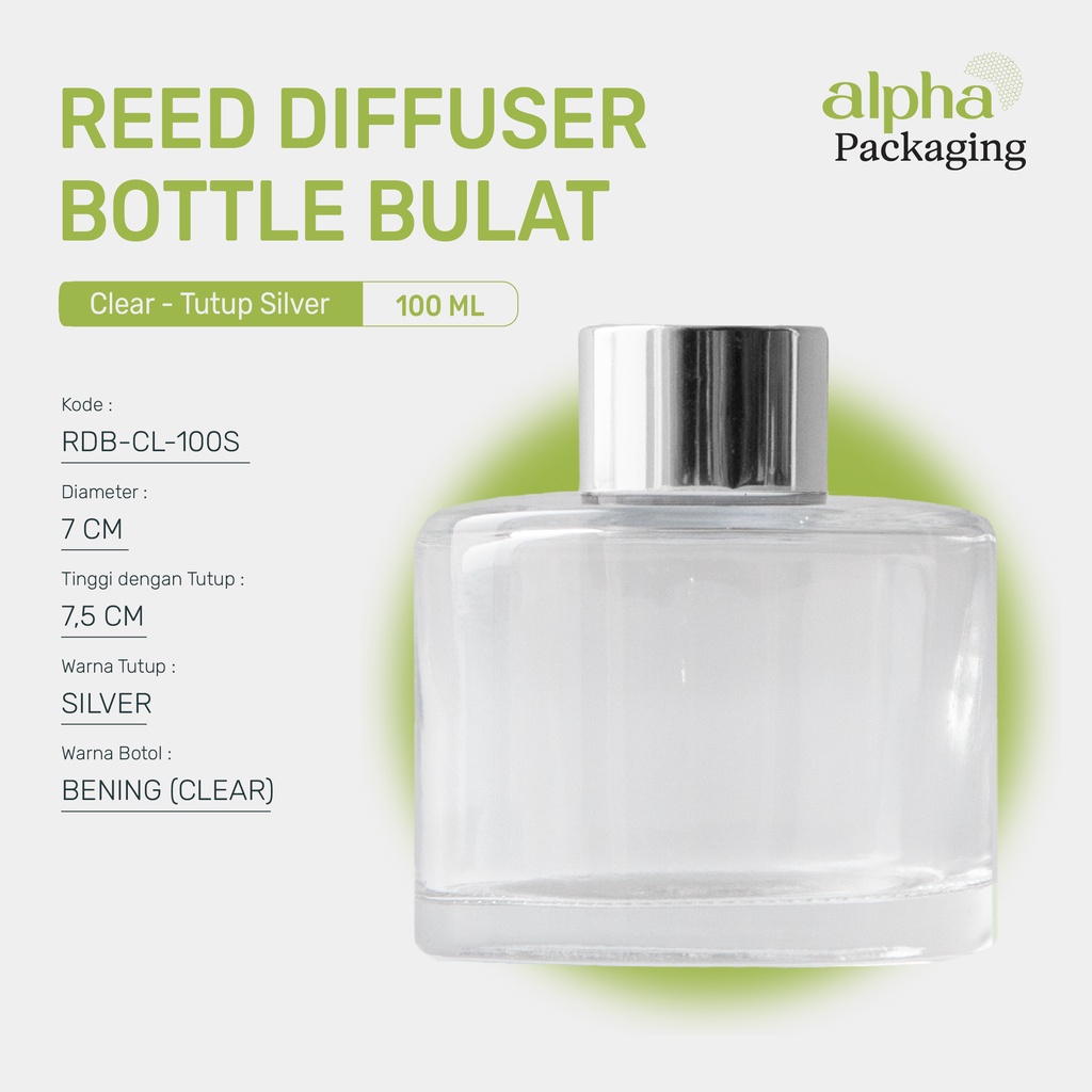 Jual Reed Diffuser Bottle 100ml - Premium Clear - Silver Gold & Black ...