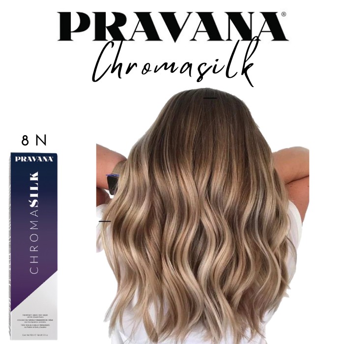 Jual PRAVANA CHROMASILK NATURAL 8N - Light Blonde (Vegan Hair Color ...