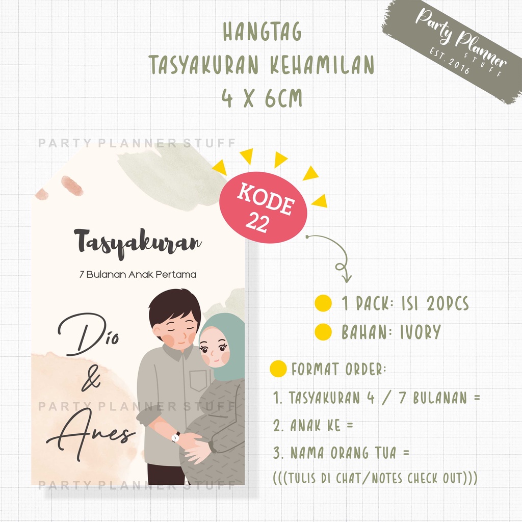 Jual (ISI 20PCS) Hangtag ucapan label hampers tasyakuran syukuran 4