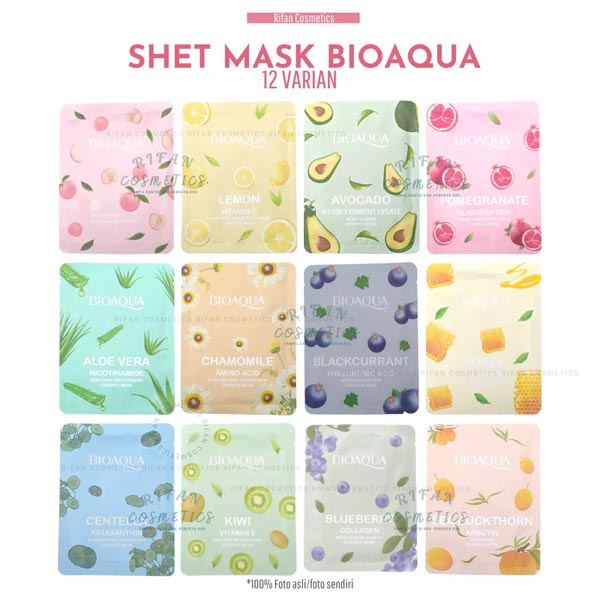 Product image BIOAQUA Sheet Mask Hydrating Essence Face Mask Brightening Moisturizing Skin Care Anti aging Masker Wajah(25g/pcs) Cerianti 2