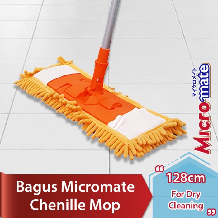 Jual Kain Pel Lantai Tongkat Sapu Microfiber Bagus W Chenille Pembersih Lantai Shopee