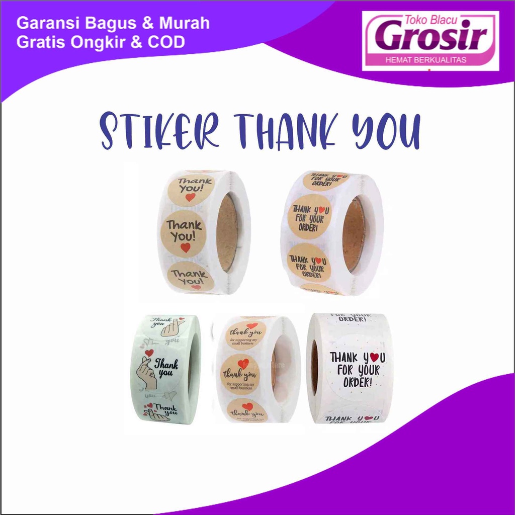 Jual Stiker Thank You Stiker Tanks For Your Order Toko Blacu Sticker Shopee Indonesia