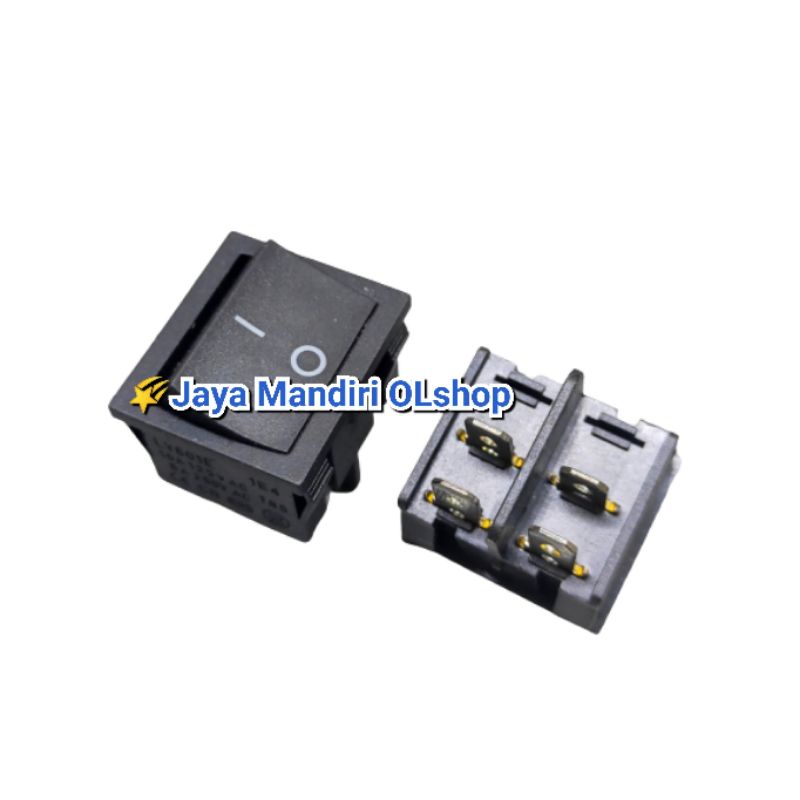 Jual SAKLAR / SWITCH HITAM ON - OFF 4 PIN HITAM ( 24 x 21 MM ) | Shopee ...