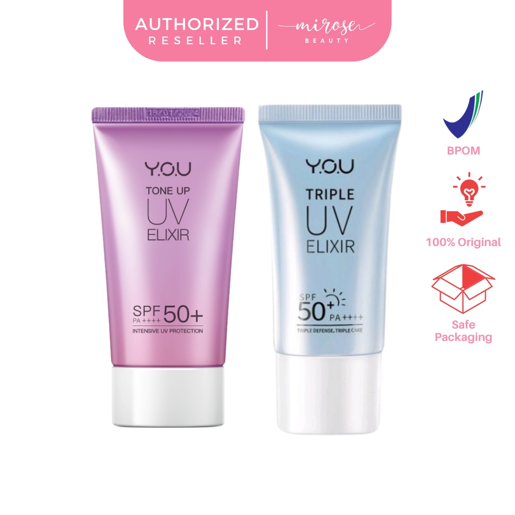Jual YOU Triple UV Elixir Sunscreen Gel / Tone Up UV Elixir Hyaluronic ...