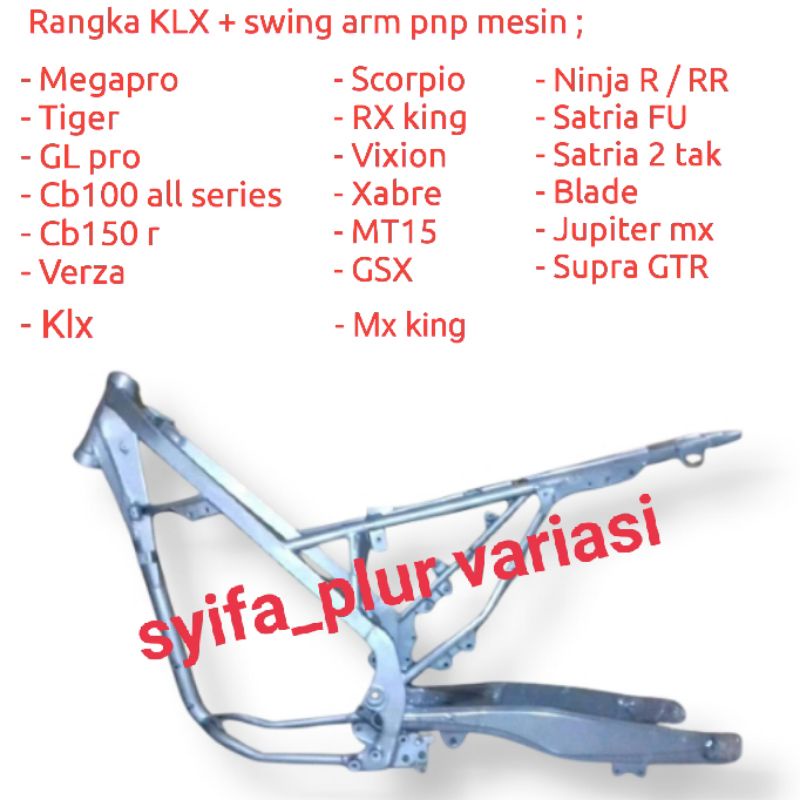 Jual Rangka Klx Plus Swing Arm Pnp Mesin Yamaha Honda Suzuki Kawasaki Shopee Indonesia