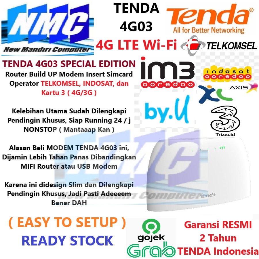 Jual Tenda 4G03 / 4G-03 4G680 V2 SE Router Wifi 4G support Operator ...