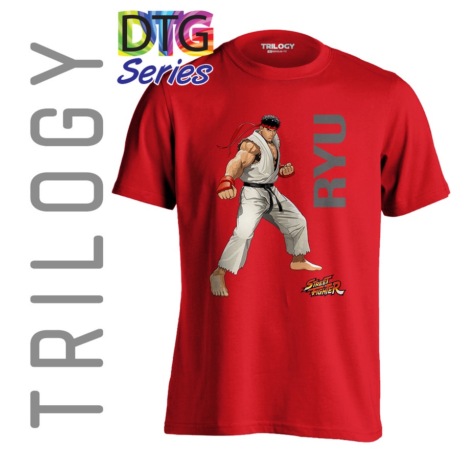 Jual TRILOGY DTG 0574 - STREET FIGHTER - RYU - Kaos Premium - Game ...