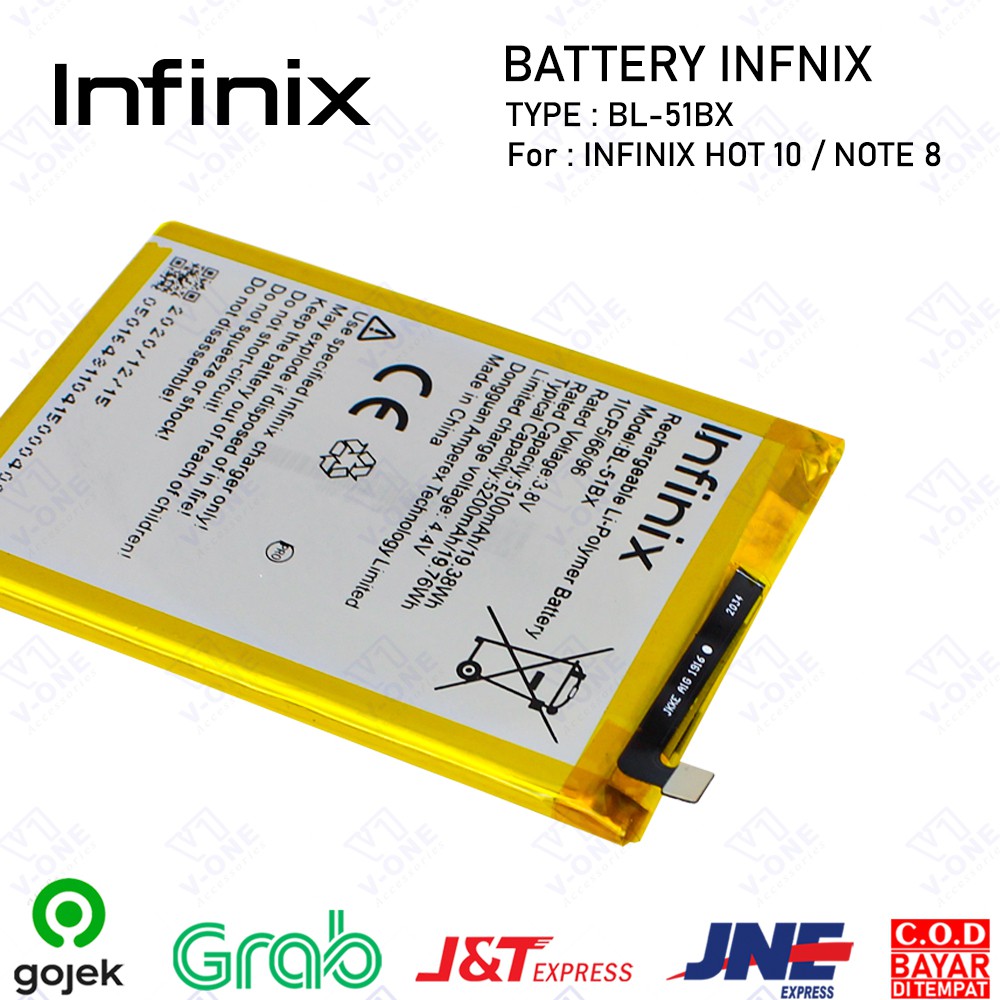 Jual Non Pack Original 99 Battery Original Bl 51bx Infinix Hot 10