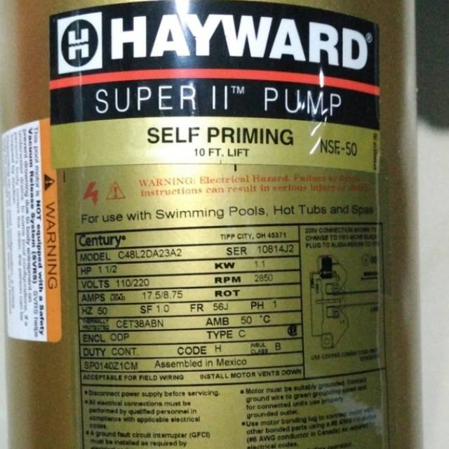 Pompa Filtrante Ad Alta Portata Pompa Per Piscina Hayward 1,5HP - Foto 4