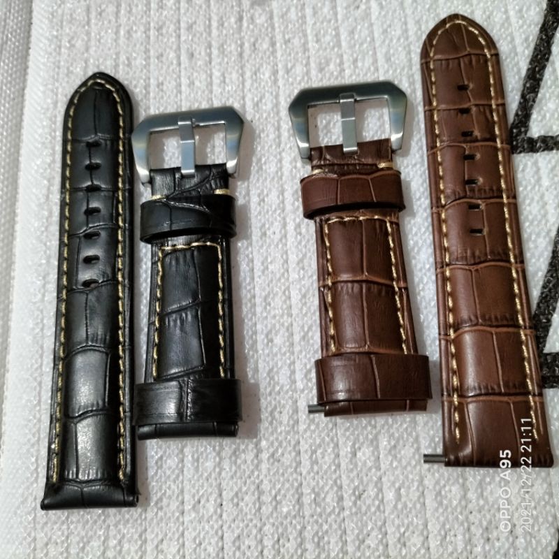 Jual Strap Panerai Tali Jam Kulit Croco Strap Kulit Premium Motif