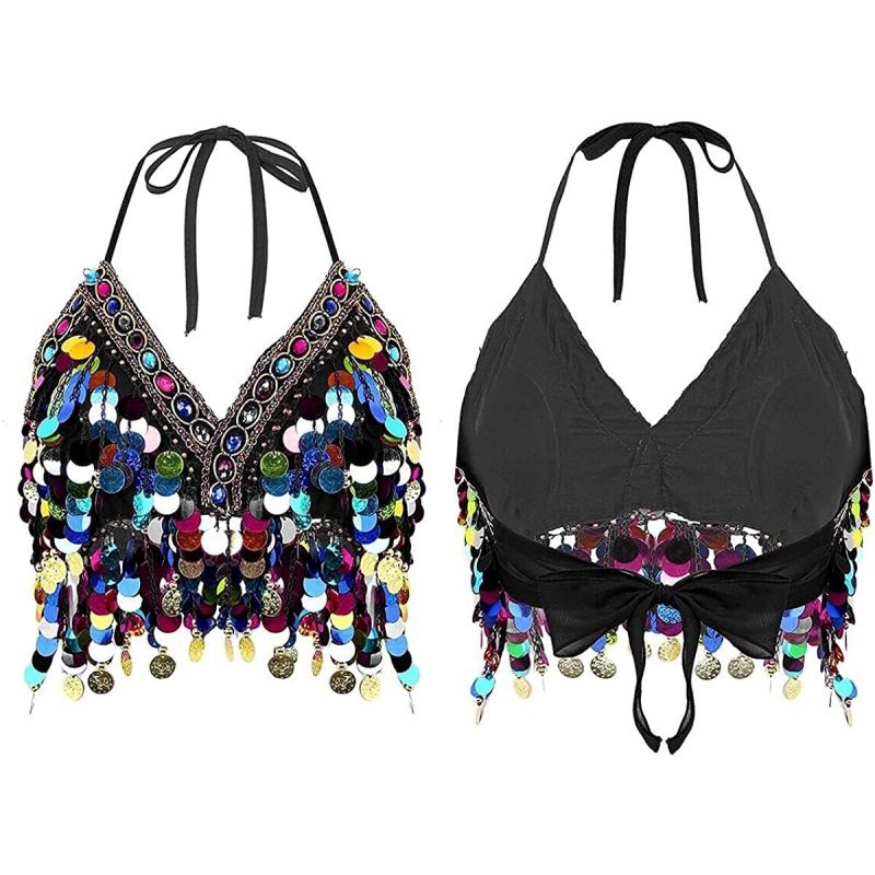 Jual ASTARA - Atasan Belly Dance Sequin Baju Tari Perut Disco Tank Top ...