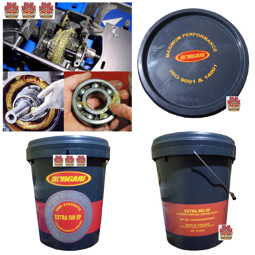 Jual 1 Pail 15 KG Minyak Gemuk Burgari Semi Synthetic EXTRA 500 EP
