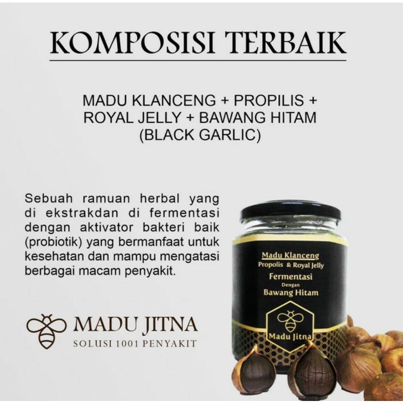 Jual Madu Jitna Madu Klanceng Bawang Hitam Black Garlic 400 Gram