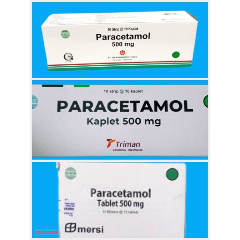 Jual PARACETAMOL TABLET 500 MG ALL VARIASI | Shopee Indonesia