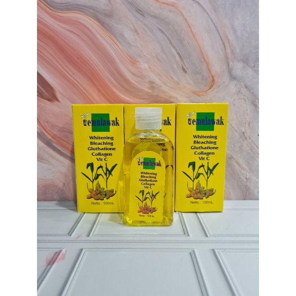 Jual Toner temulawak whitening bleaching gluthatione collagen vit c 100 ml murah