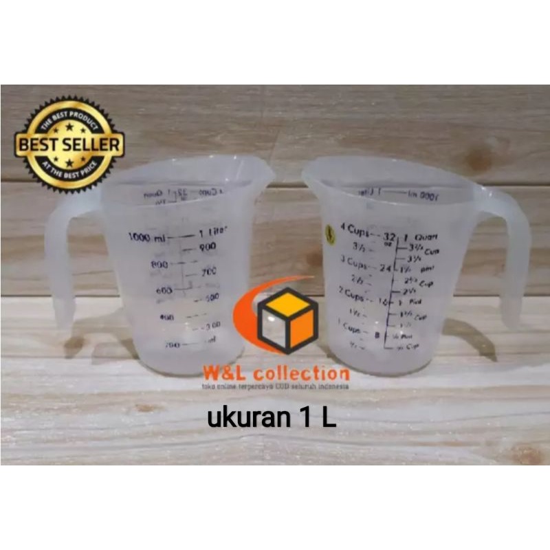 Jual Gelas Ukur Plastik Owl Plast Gelas Takar Liter Tebal Gelas Takar Ml Shopee Indonesia