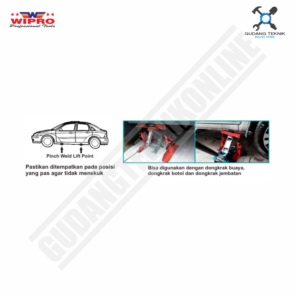 Jual Dongkrak Penyangga Dua Sisi 3 Ton WIPRO T53000 / Dongkrak Mobil ...
