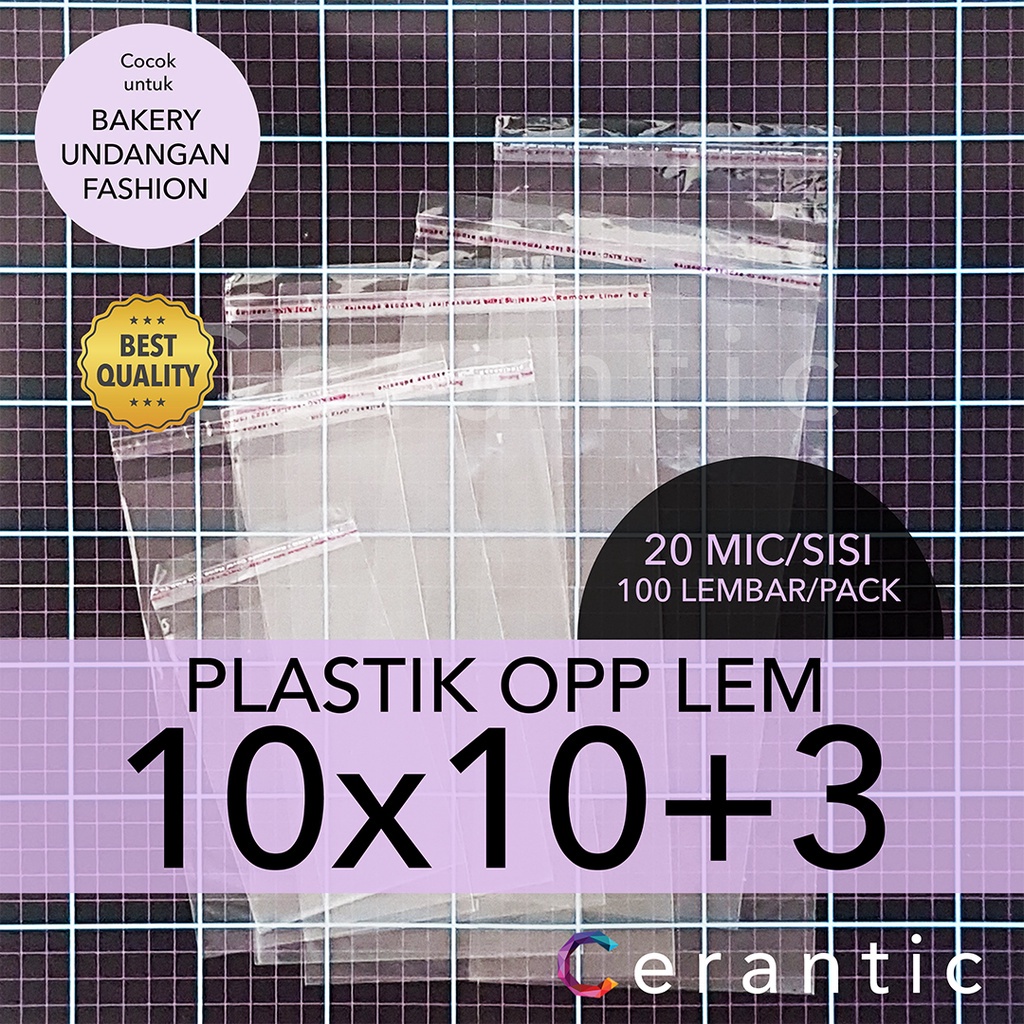 Jual Opp Lem 10 X 10 3 Cm Plastik Bening Seal Bungkus Roti Undangan 10x10 Shopee Indonesia 7801