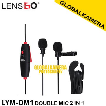 Jual Lensgo LYM-DM1 2 in 1 Mini Omni-directional Lavalier with 6m Cable ...