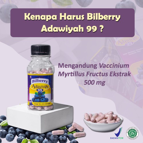 Jual Bilberry Adawiyah 99 EKSTRAK KAPSUL ORIGINAL ALAMI SUPLEMEN MATA